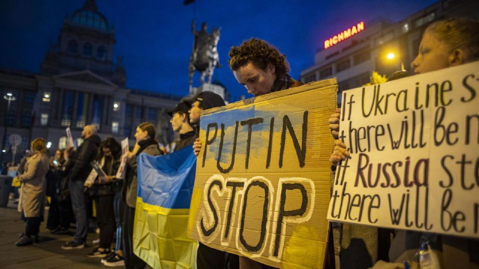 Protestas en Polonia tras la invasión en Ucrania