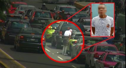VIDEO: Asaltante roba a automovilista, huye en micro y lo detienen