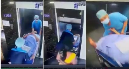 VIDEO: Se desploma elevador de hospital en India con paciente y enfermero adentro