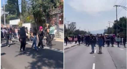 Estudiantes de CCH Sur protestan por caso de abuso sexual; UNAM denuncia vandalismo
