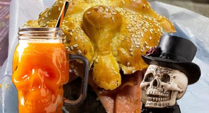 ¿Antojo de hamburguemuerta? negocio en Hidalgo crea hamburguesa por el Día de Muertos