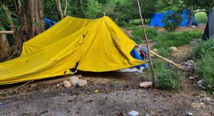 En Las Choapas, desmantelan campamento clandestino de migrantes