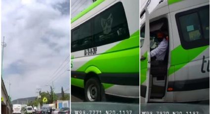 VIDEO | Chofer del Tuzobús amaga con pelear tras confrontar a otro conductor