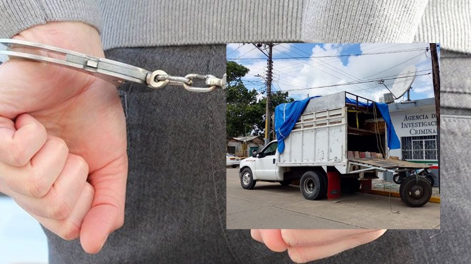 Los transportaba en una camioneta de redilas escondidos entre cajas con artesanías