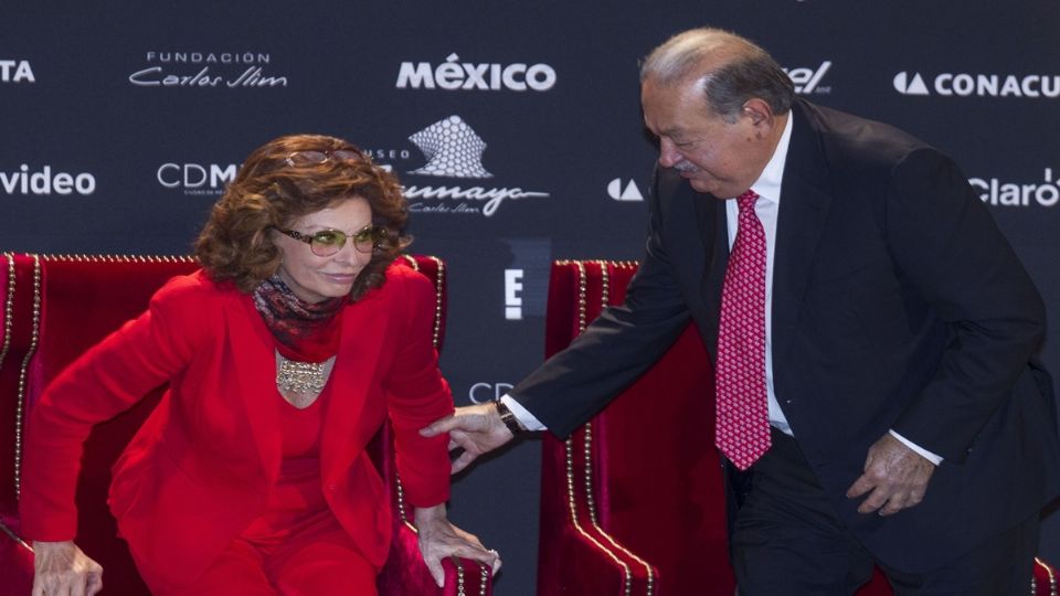 Carlos Slim y Sophia Loren se conocieron en 2011, y desde ahí forjaron un fuerte lazo de amistad.