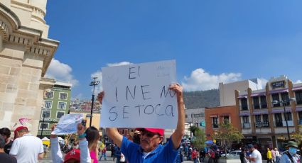 "Vine a defender al INE"; Pachuca se unió a la Caravana por la Democracia