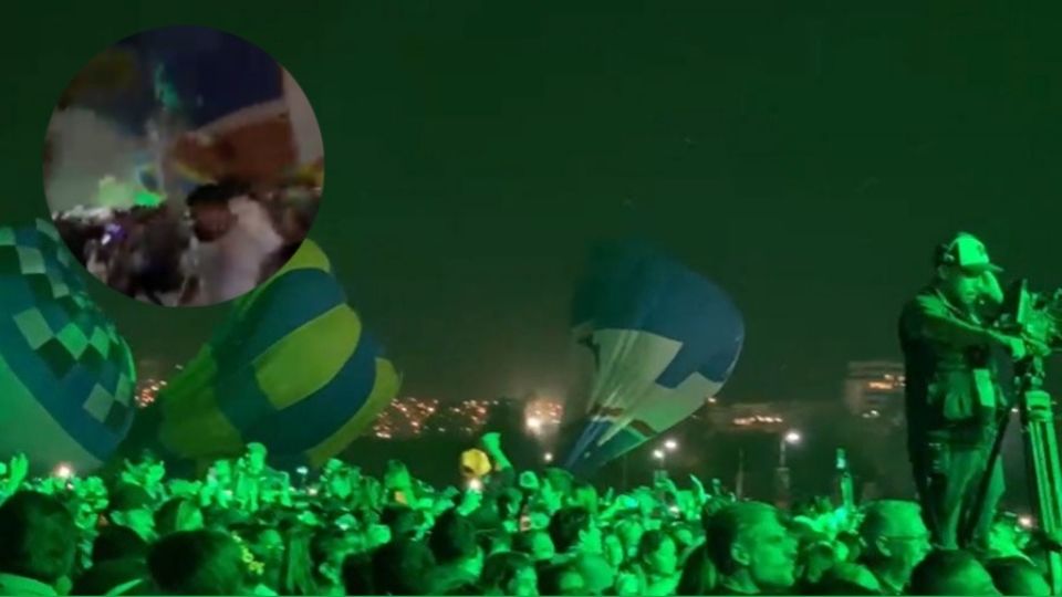 El Festival Internacional del Globo vivió una accidentada noche este sábado.