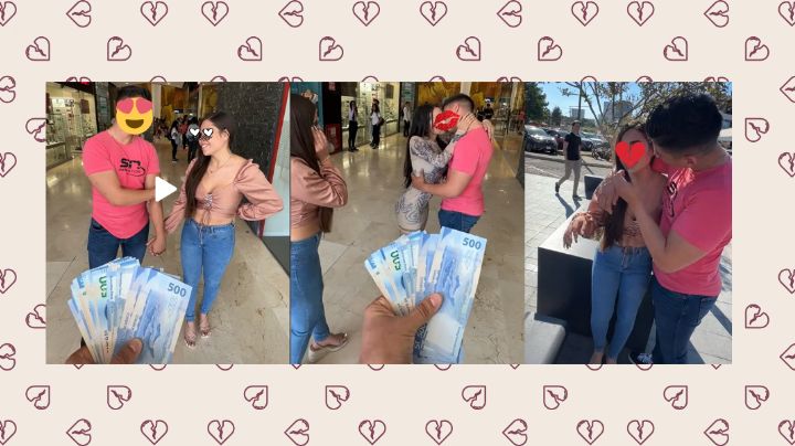 ¿Reto viral o sexismo?: Ofrecen dinero a joven para que acepte que su novio bese a otra