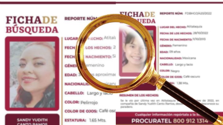 Familiares sin rastro de Sandy y su hija de 9 años, desaparecidas en Atitalaquia