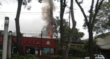 Bomberos sofocan incendio en restaurante de pollos de Xalapa