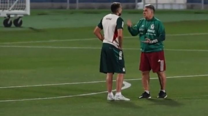 Así fue la polémica discusión entre El Tata Martino y Héctor Herrera en entrenamiento en Qatar