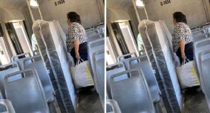 Mujer es criticada por llevar colchón en transporte público; así respondió