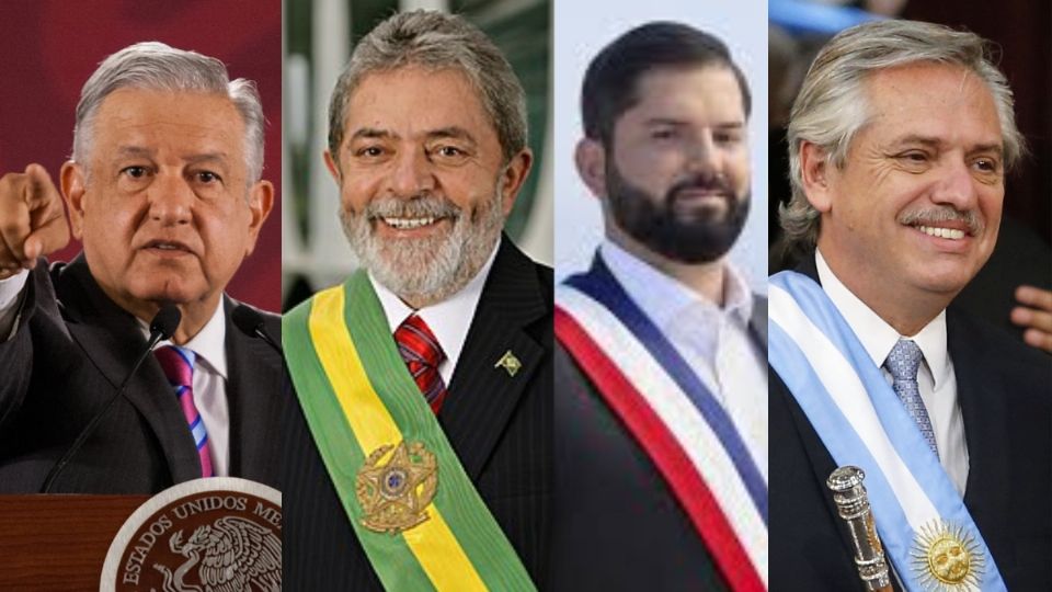 AMLO, Lula, Boric y Alberto Fernández