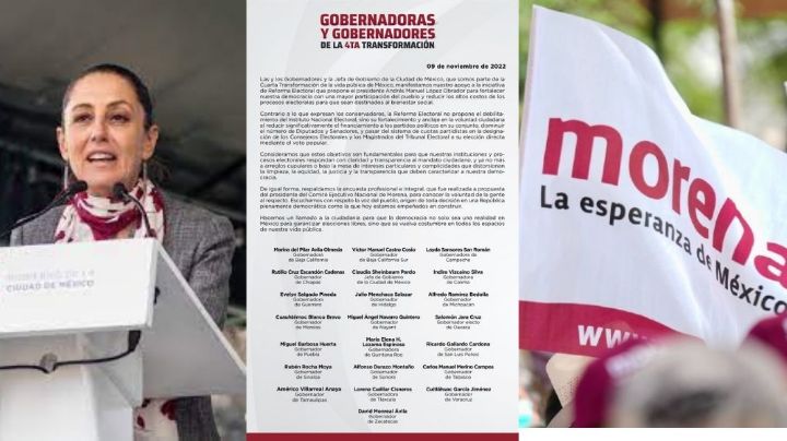 Gobernadores de Morena y Sheinbaum presionan para reforma electoral