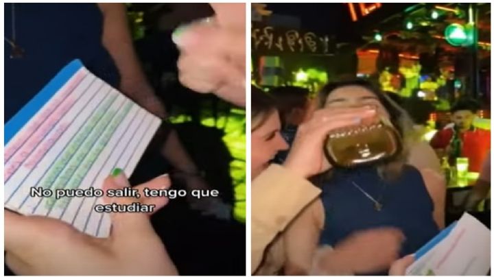 Universitaria se va a estudiar al antro; ganaba shots por cada acierto