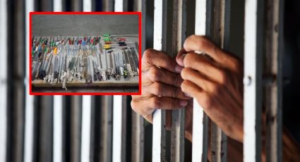 Cerca de 200 cuchillos, navajas y otros objetos ilegales decomisados en Cereso Pachuca