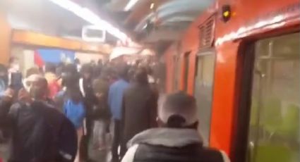 Con humo y aglomeraciones en estación Camarones, así arranca Metro de CDMX