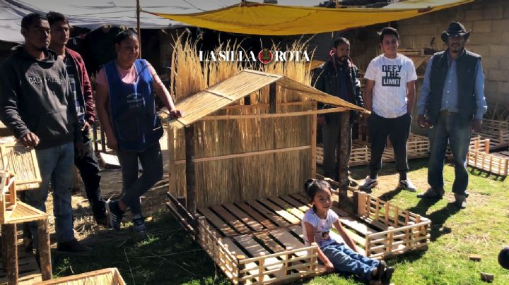 Pesebres: con madera de desperdicio familia crea arte y felicidad para Navidad