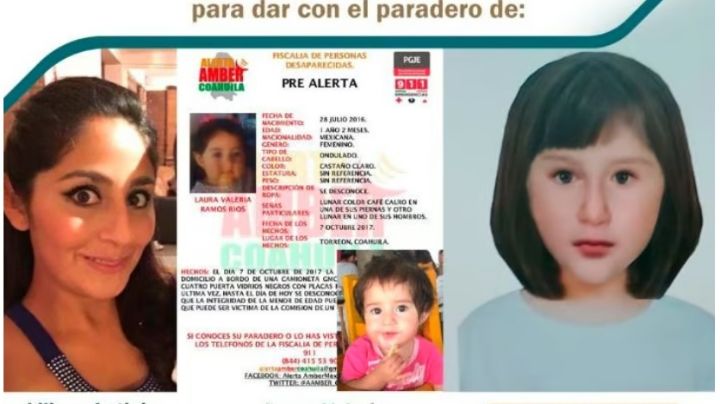 Así habría crecido la pequeña Laura Valeria, desaparecida junto a su mamá desde que tenía un año