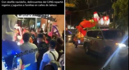 CJNG: presuntos miembros del grupo criminal desfilan y “regalan” juguetes en Jalisco