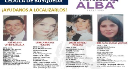 Familia desaparece en Zacatecas en zona donde desapareció el coronel Grimaldo