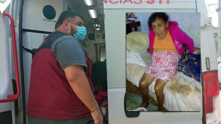 Trasladan al hospital a Lupita, vendedora de naranjas en el zócalo de Veracruz