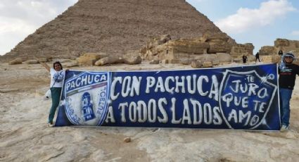 Tuzofan va con el Club Pachuca a todos lados, hasta las pirámides de Egipto | FOTOS