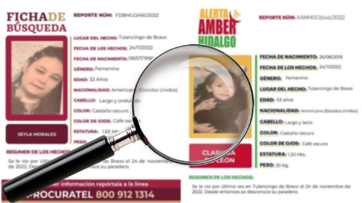 Seyla y su hija Clarissa de tres años desaparecen en Tulancingo