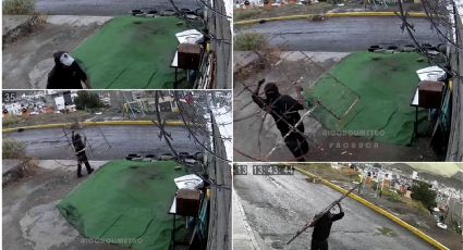 VIDEO | Captan a hombre robando una reja en Mineral de la Reforma