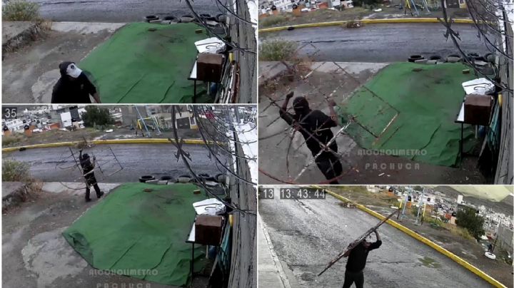 VIDEO | Captan a hombre robando una reja en Mineral de la Reforma