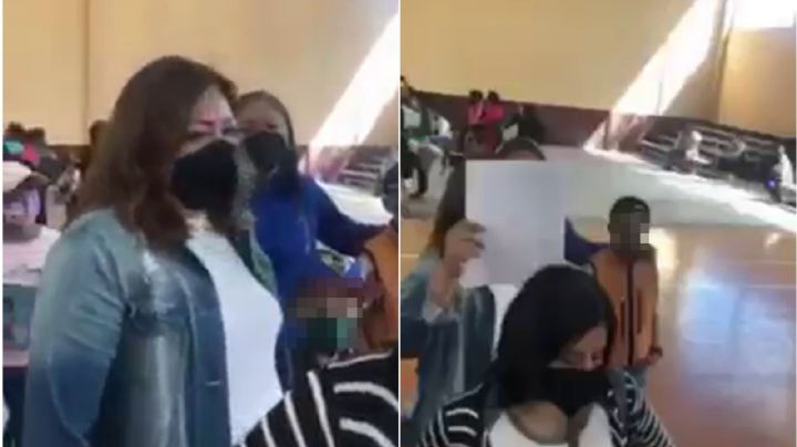 VIDEO | Regidora de Actopan amenaza y se salta la fila para vacunar a su hijo