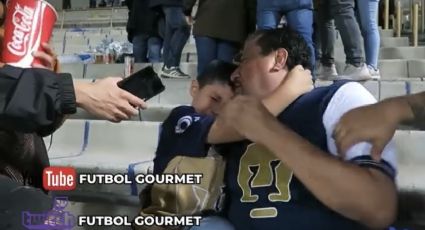 Abuelo y su nieto rompen en llanto tras la goleada que sufrió Pumas ante América