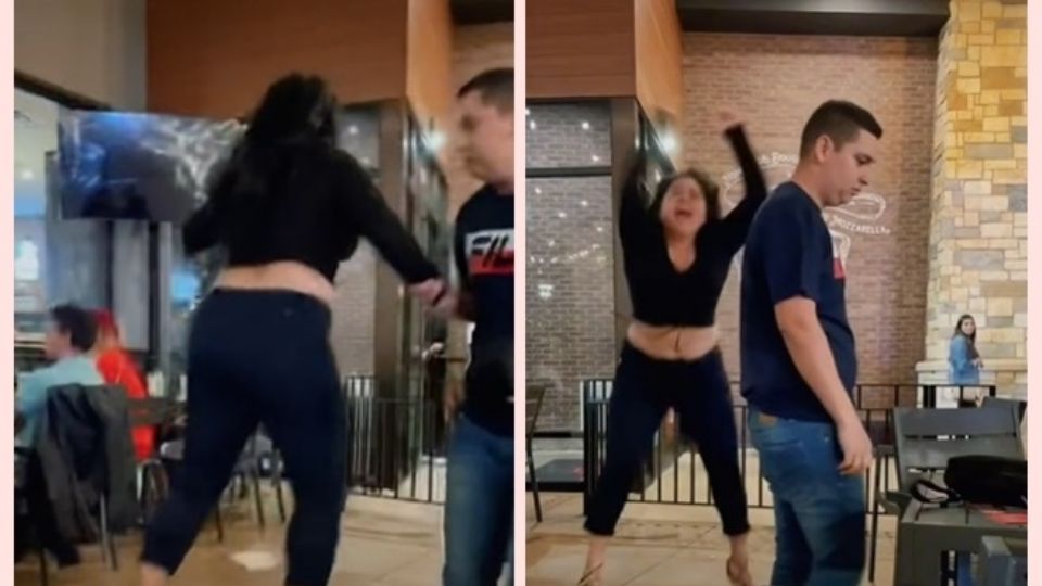 En redes sociales fue compartido el video de la inesperada reacción de la joven al descubrir que su novio le estaba siendo infiel con su mejor amiga.