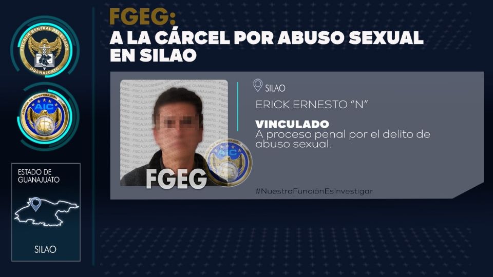 Erick Ernesto, becario del preescolar de Camino Real, en Silao, es acusado de abuso sexual contra niñas a las que impartía clases.