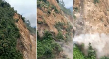 VIDEO: Cerro se desgaja en San Juan Chamula, Chiapas