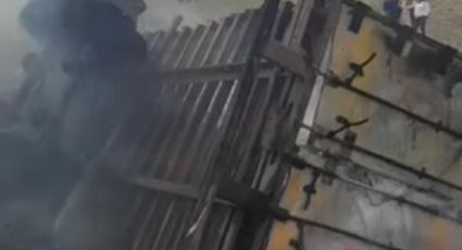 VIDEO | Tráiler vuelca y explota en el Arco Norte, cerca de Villa de Tezontepec