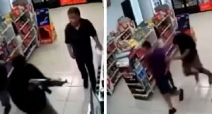 VIDEO: Ladrones con armas largas se llevan dinero y hasta al cajero de una tienda de vinos