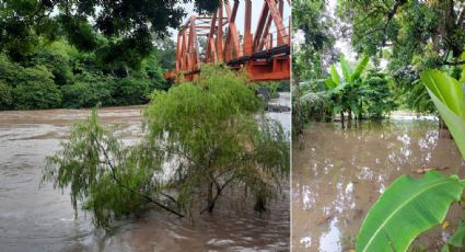 Así se encuentran el río Cotaxtla tras las lluvias de este viernes