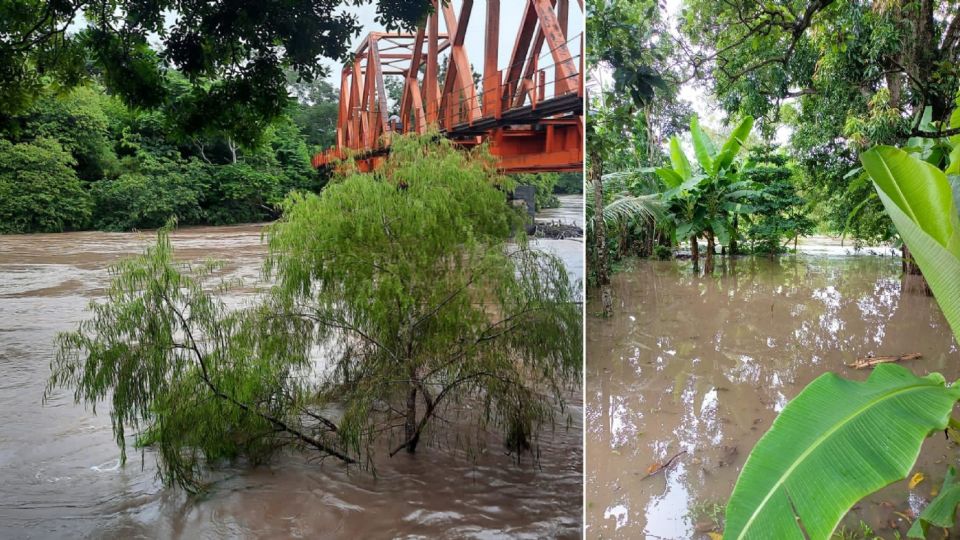 Durante la tarde del jueves se registraron desbordamientos en algunas localidades cercanas al río Cotaxtla