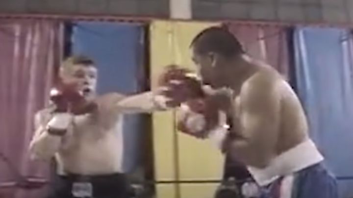 El inédito VIDEO de "El Canelo" Álvarez de 14 años noqueando a señor de 30