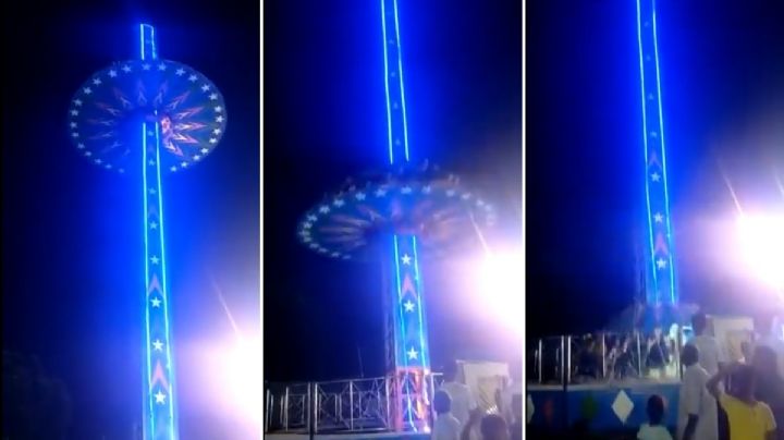 VIDEO: Captan desplome de juego mecánico en feria de la India, hay 16 heridos