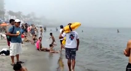 “Se perdió el horizonte”, bruma sorprendió a jarochos en playas de Veracruz