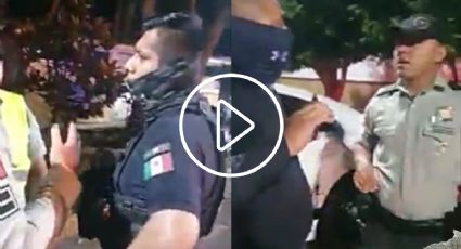 VIDEO: Policía detiene a chófer en Fortín y Guardia Nacional los confronta