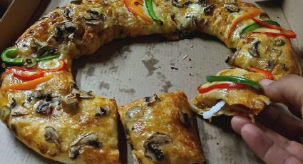 Rosca de Reyes con pepperoni, conoce la Pizza Rosca en Veracruz
