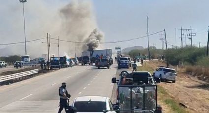 VIDEO: Reportan narcobloqueo en Sonora, tras captura de Ovidio; cancelan vuelos