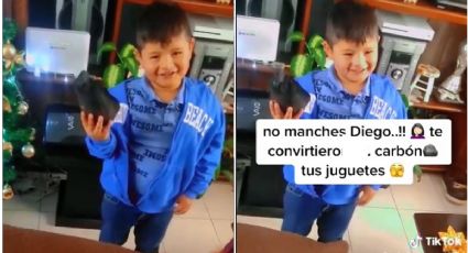 VIDEO: Una carnita asada; la reacción de Diego ante el regalo que le dejaron los Reyes Magos