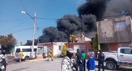 Se incendian casas en Huehuetoca; denuncian que en una almacenaban combustible