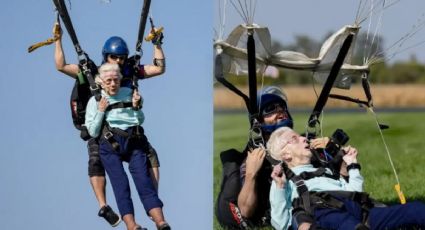 VIDEO: Mujer de 104 años se lanza de paracaídas, impone récord… y muere