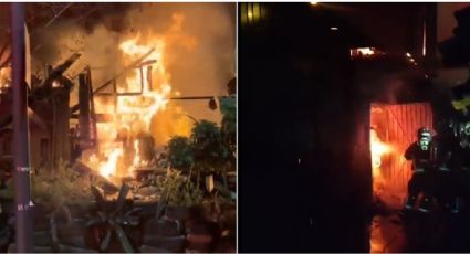 VIDEO: Incendio consume locales de lámina y madera en Río de los Remedios