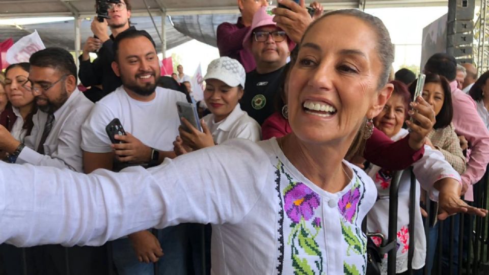 Claudia Sheinbaum fue recibida por los afiliados a Morena en Guanajuato